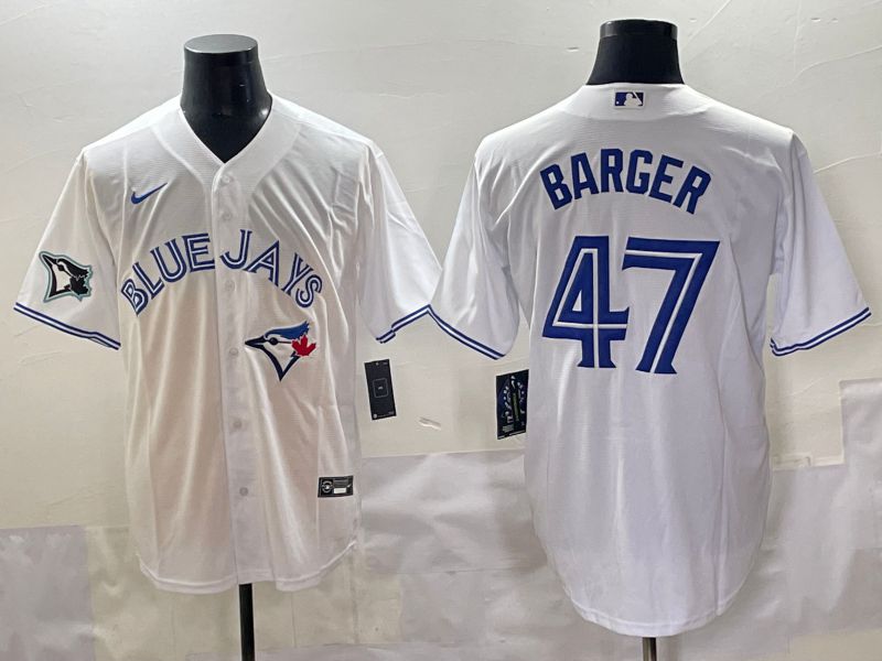 Men 2025 Toronto Blue Jays #47 Barger White Game Nike MLB Jersey style 2->toronto blue jays->MLB Jersey